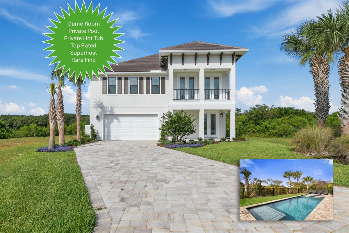 Arrive to a bright coastal retreat where palm trees welcome you and every stay begins with excitement. From the first moment in the driveway to evenings under the sky, this is where your getaway unfolds and lasting memories begin.