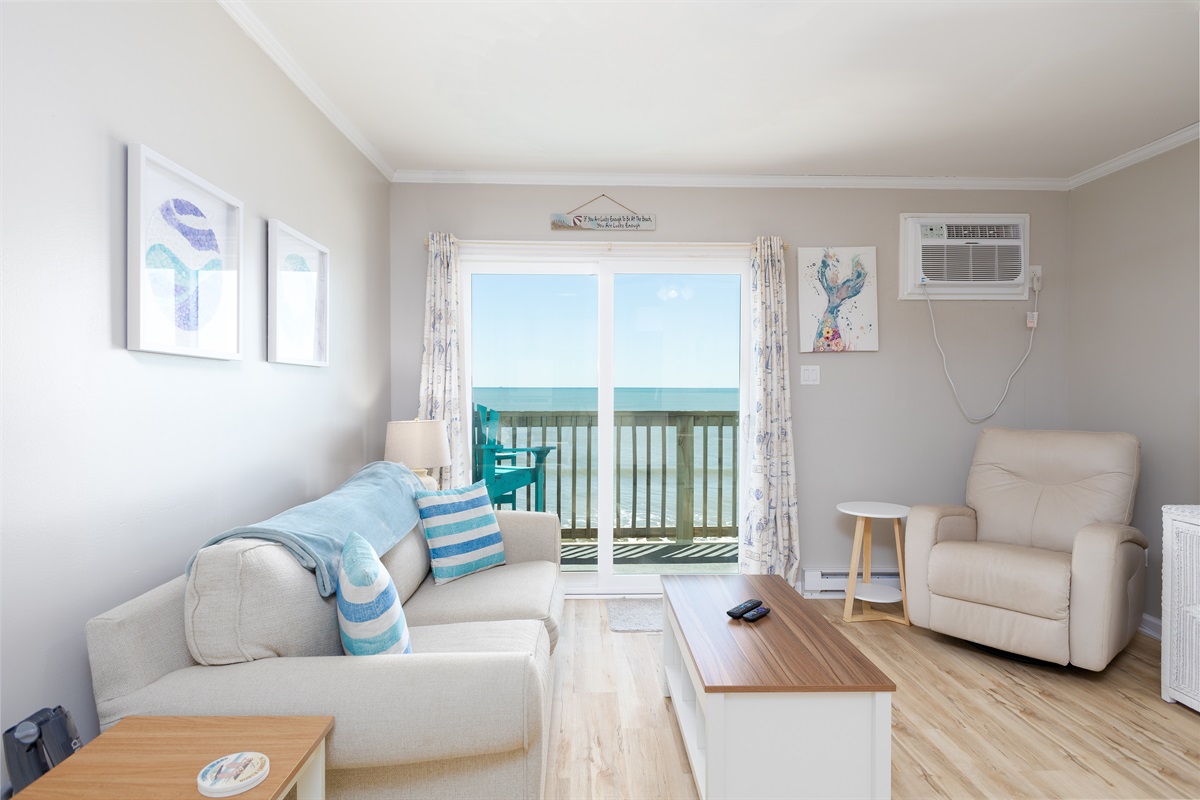 Sea view from the living room