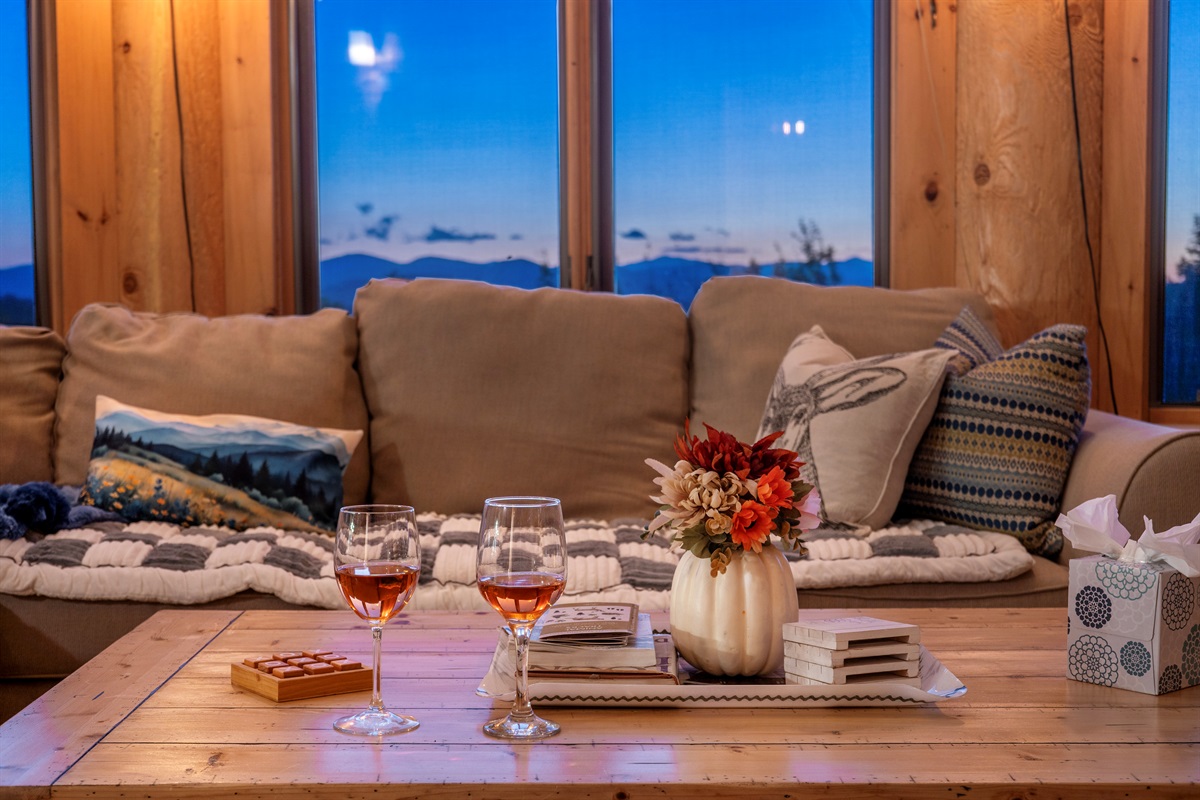 Evenings painted with stunning mountain sunsets