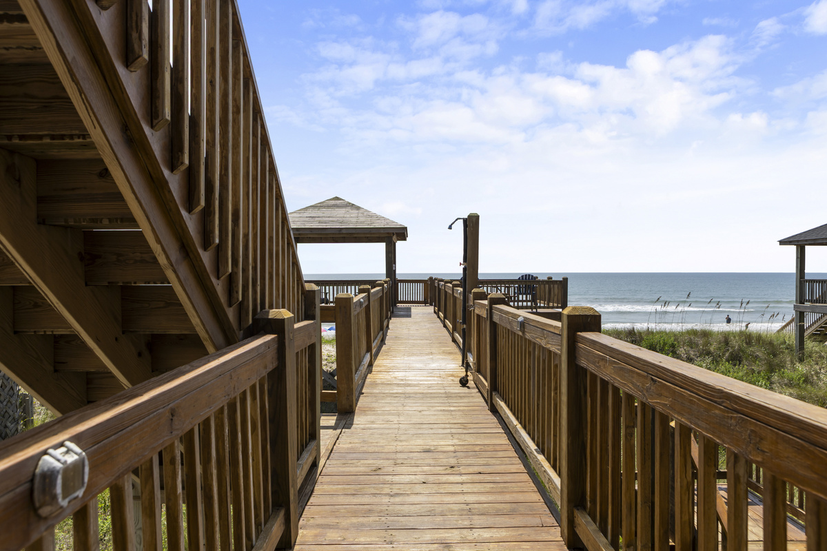 Walk to the beach from the house