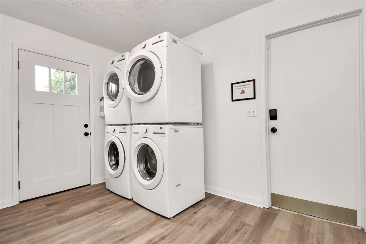 2 washers and 2 dryers to ensure our guests have minimal wait time when laundering clothes. 