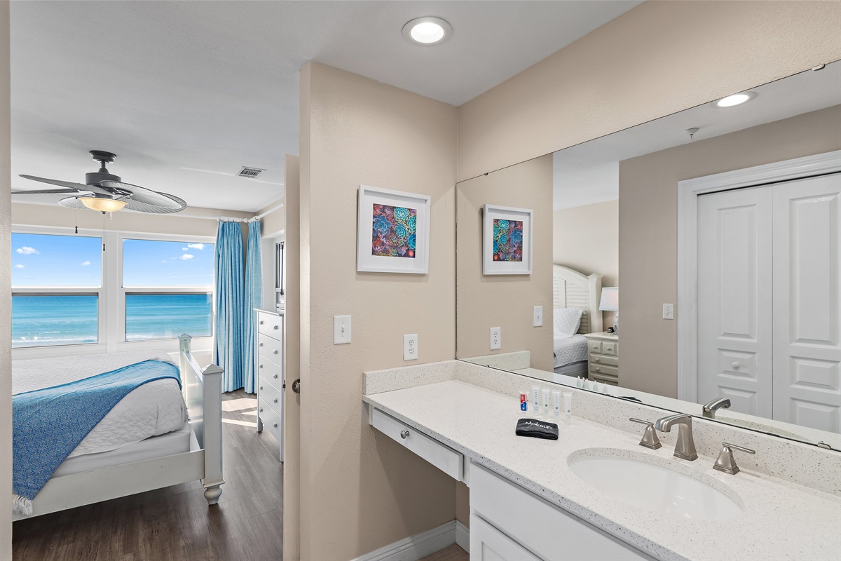 Gulf View Vanity in the Master Bedroom!