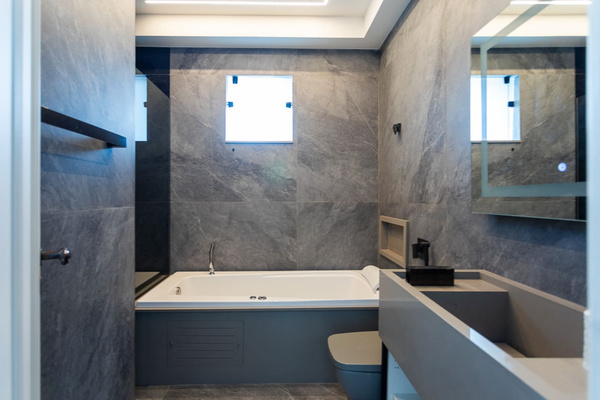 Brand new bathroom with jacuzzi tub!   Second floor bedroom with pull out sofa. 