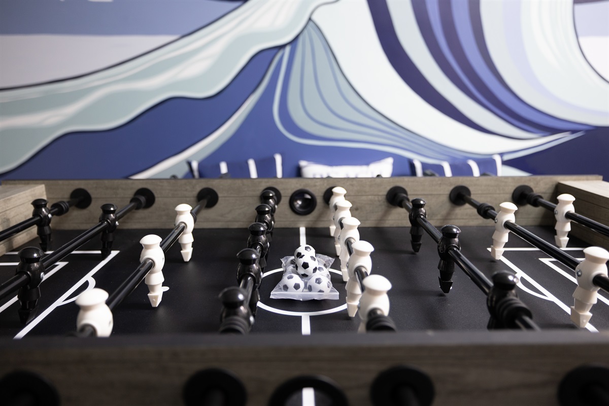 Game night starts here. Challenge your crew to a round of foosball and keep the friendly competition going long after the beach.