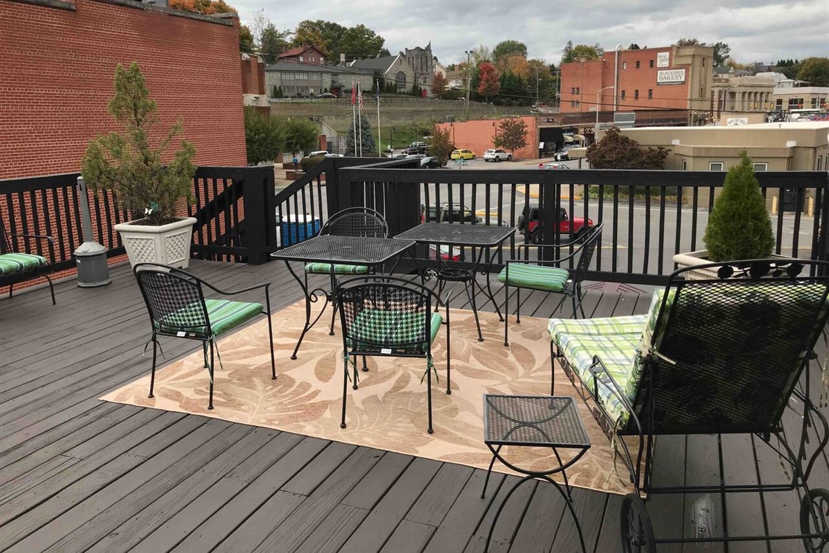 The deck patio area is an ideal location to enjoy a cup of coffee in the morning or relax on a lounge chair with a good book!