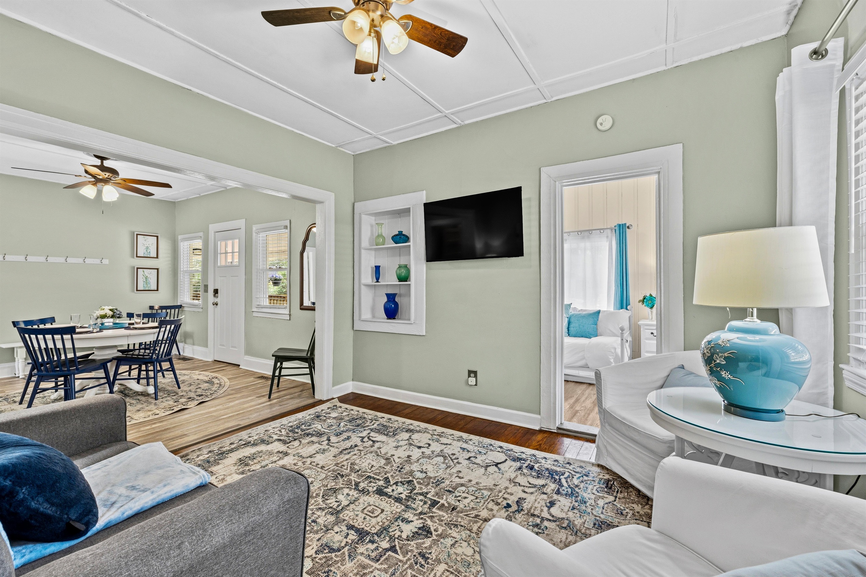 Living room features a smart TV