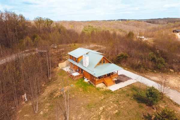 On 5 private acres surrounded by woods