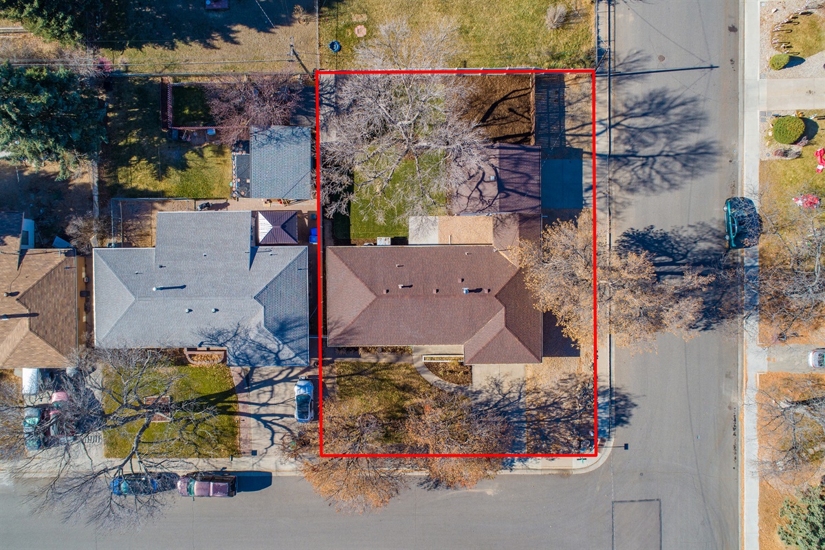 Arial View Top of home