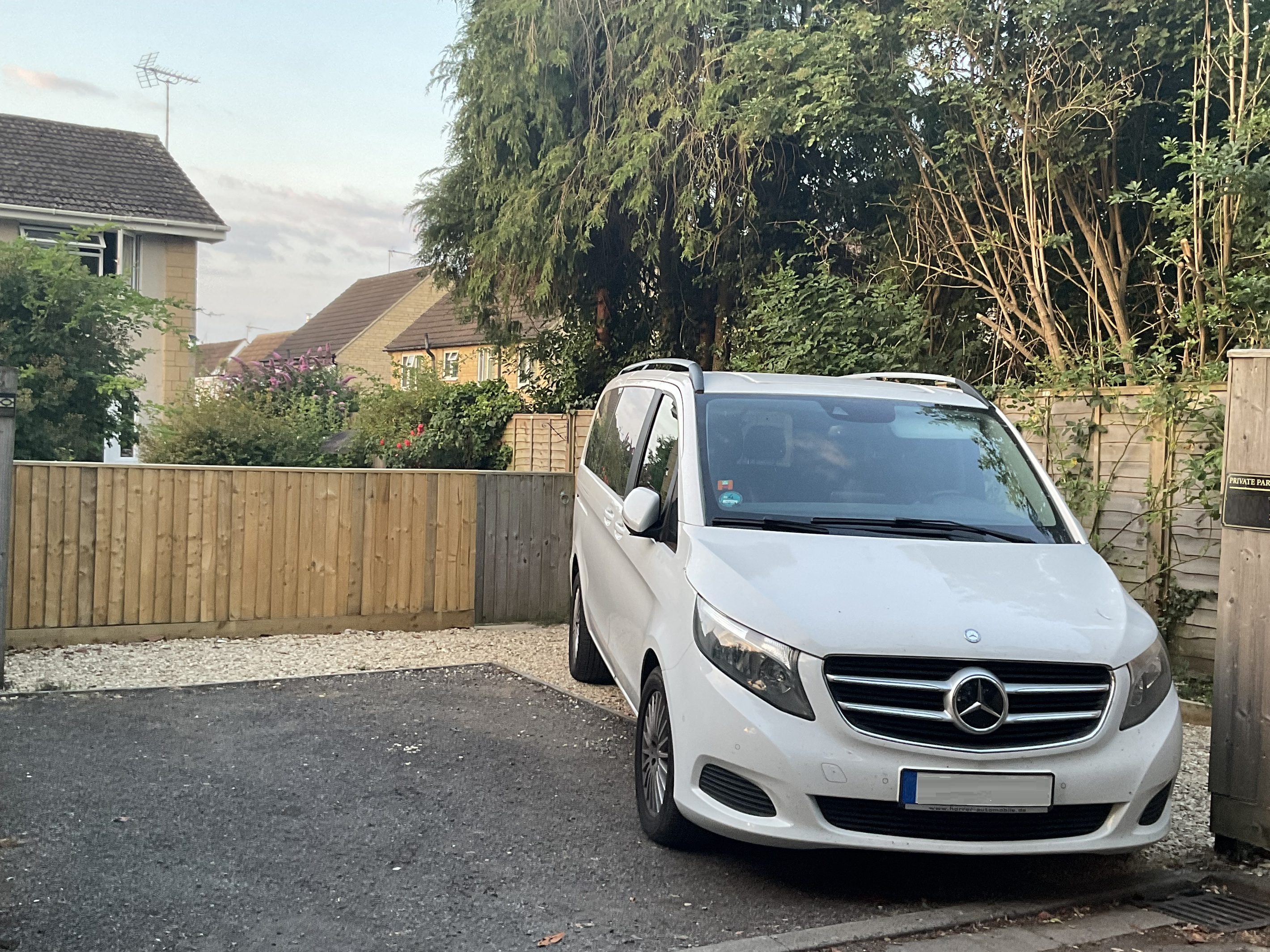 2 Parking spaces on the private drive at the back of the house - visible from the kitchen and master bedroom.