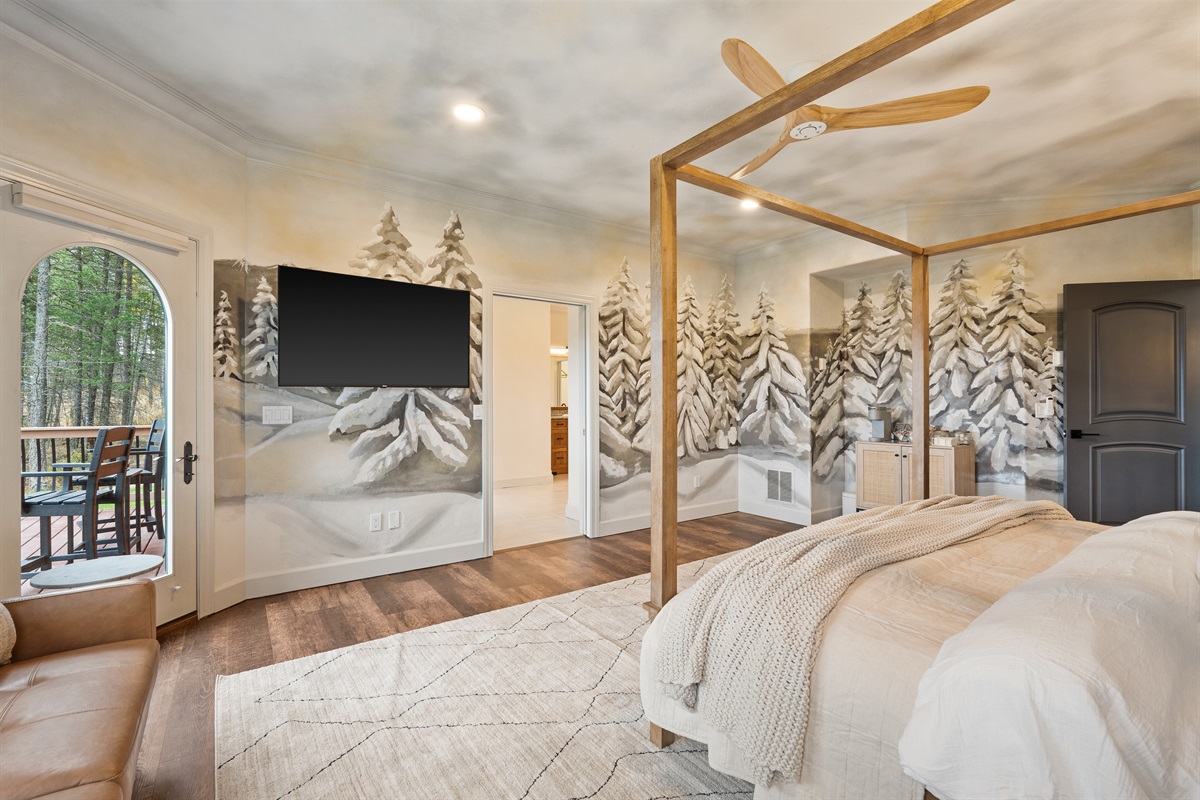 Unwind in comfort, surrounded by soft light and mountain calm.