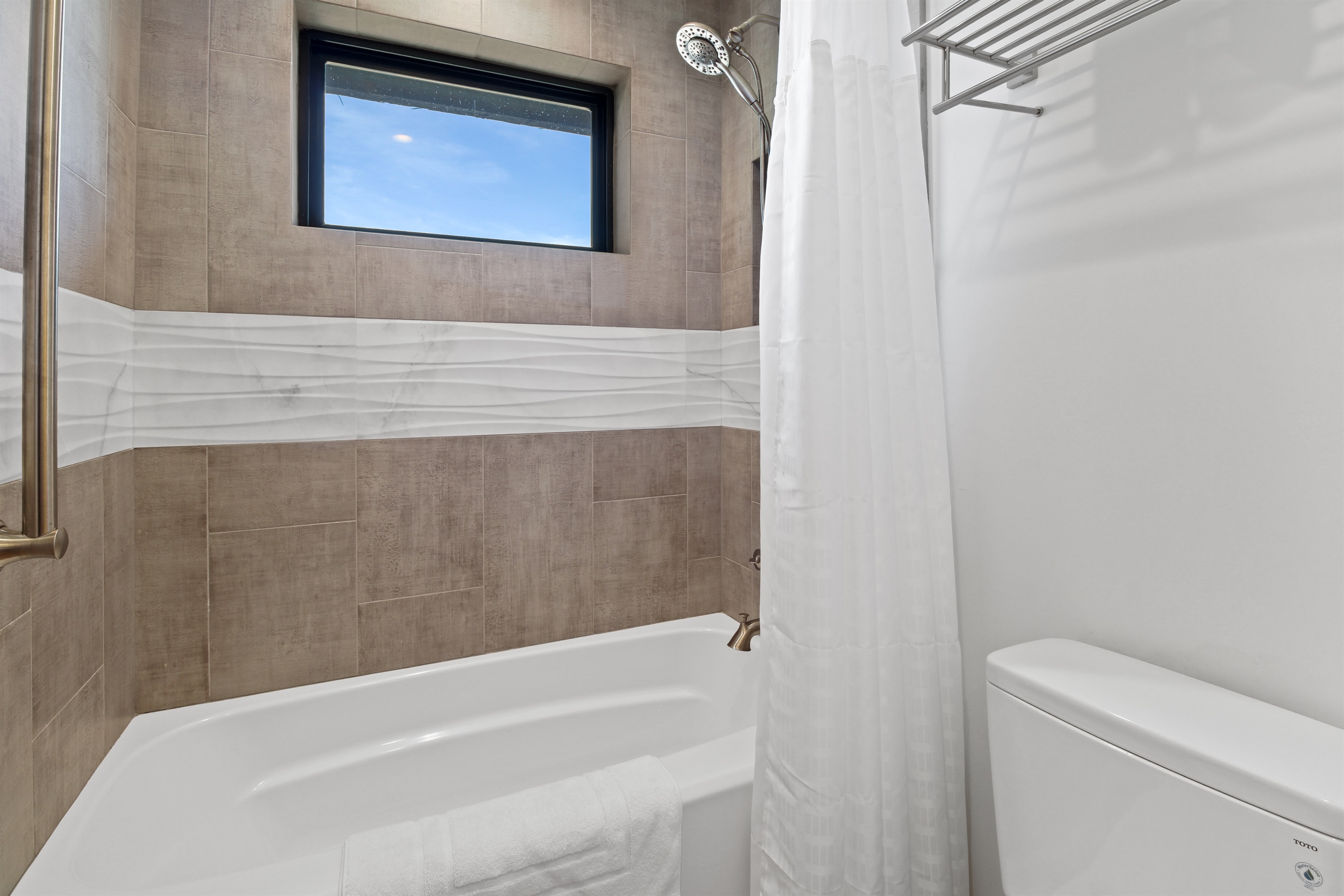 Soak in the shower/tub combo
