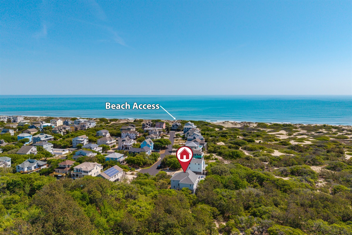 A quick stroll puts you on the sand and ready to enjoy the Outer Banks.