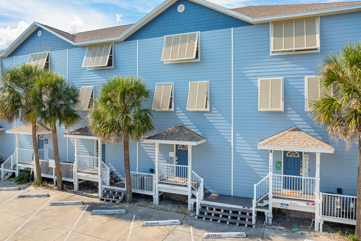 Your Gulf-front escape: Cast A Waves is 1 of just 5 exclusive townhomes sharing this private beach access & amenities.