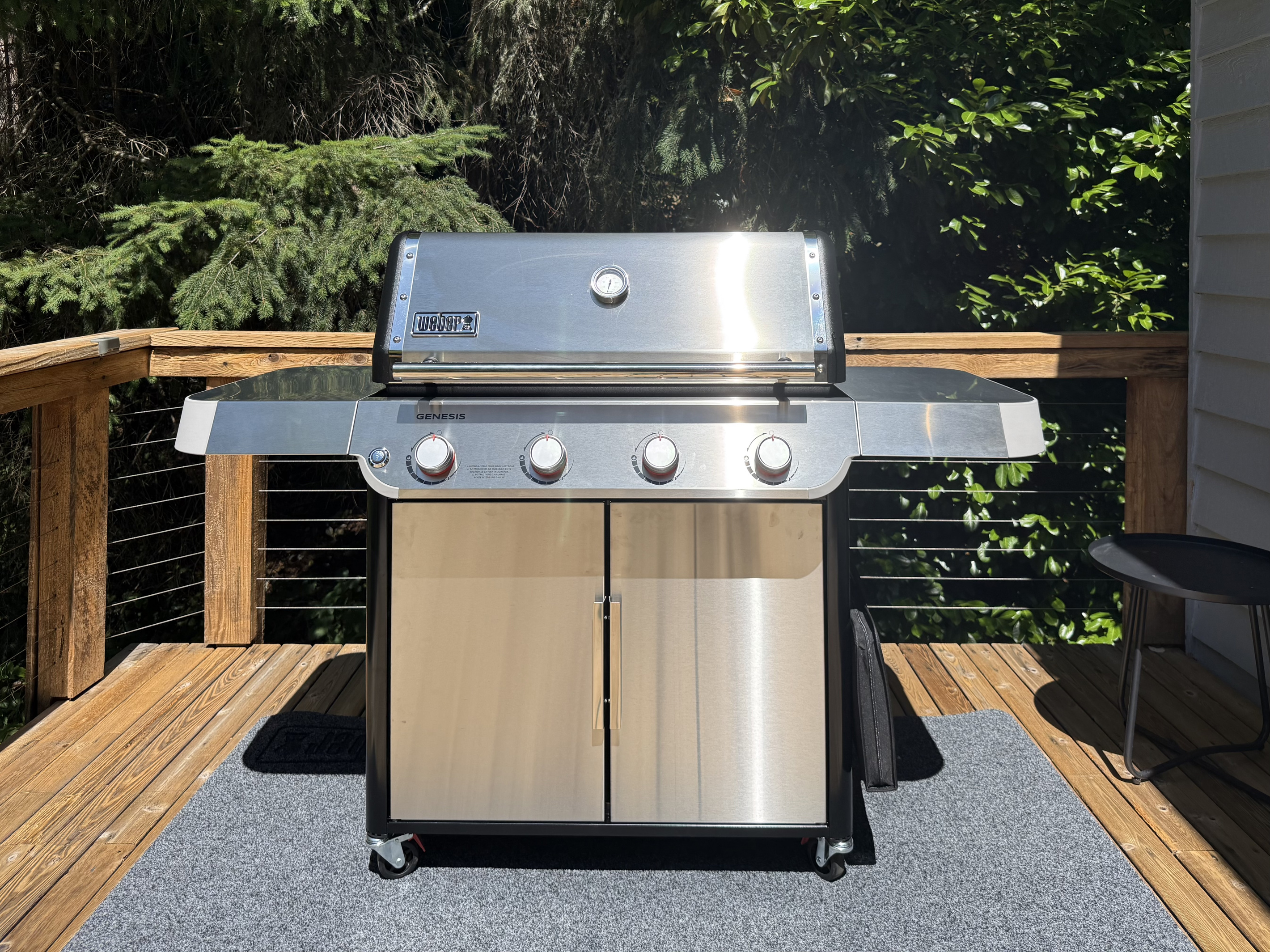 Large Weber Grill to enjoy cooking outdoors for the entire group.