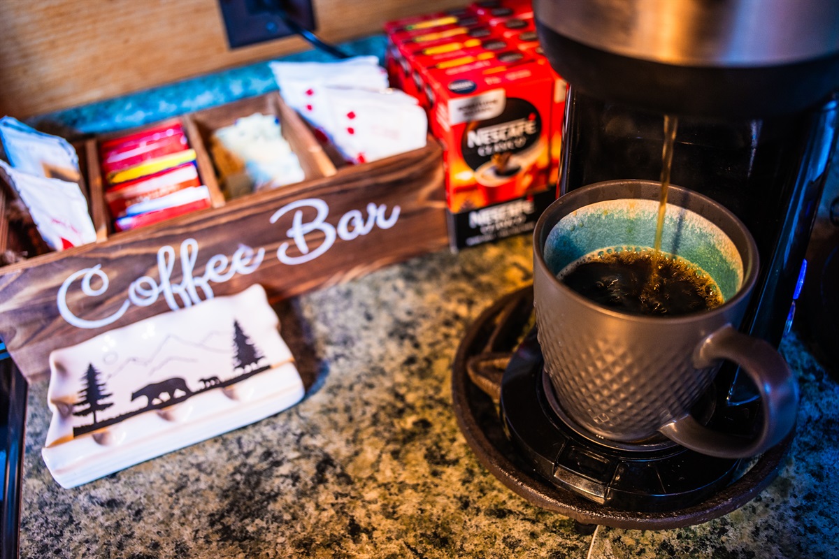 Coffee and tea provided ot help you enjoy you vacation.