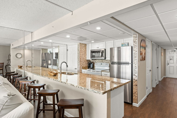 Kitchen bar with seating