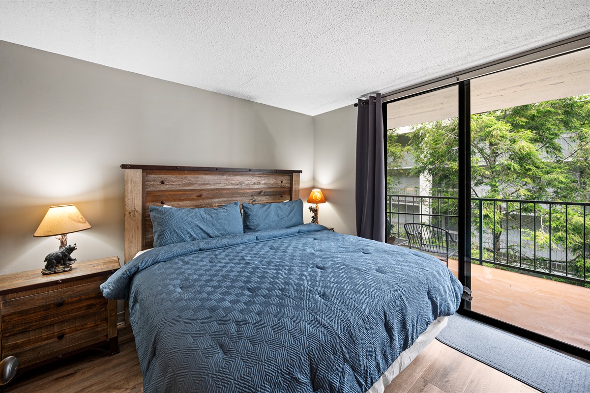 Peaceful bedroom with plush bedding for a restful night