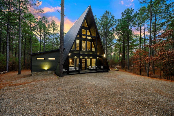 Honey I'm Home Cabin in the morning