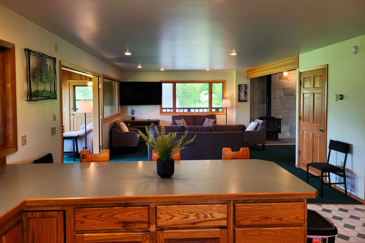 Open kitchen/living room area