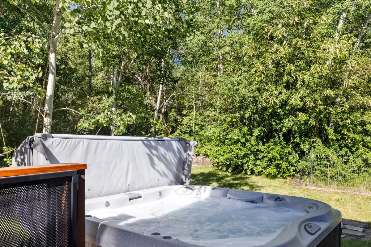 Relax and unwind! Large hot tub for relaxing after all your activities.