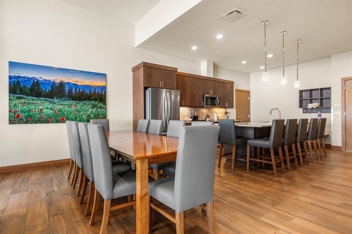 Dining and kitchen area