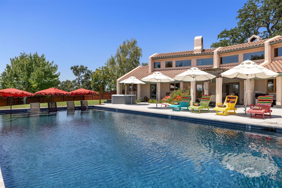 Pool towels, blankets provided