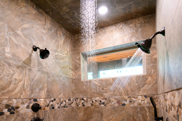 Spacious walk-in shower!