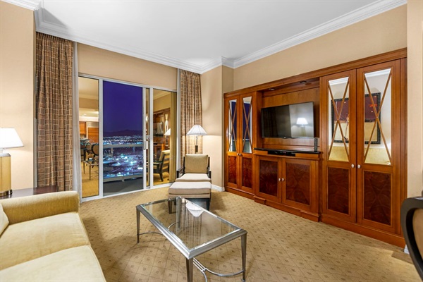 Glass door open the view