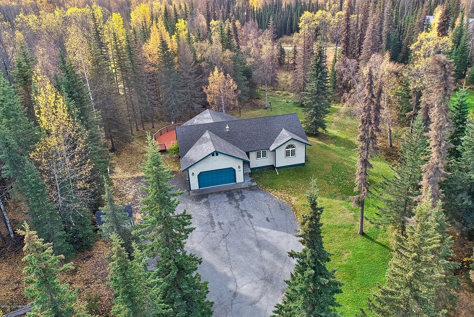 Aerial View of House