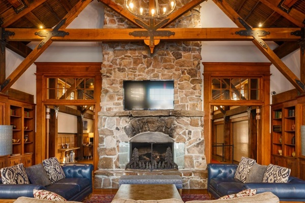 Enjoy the ambiance of the lobby with its cozy fireplace.