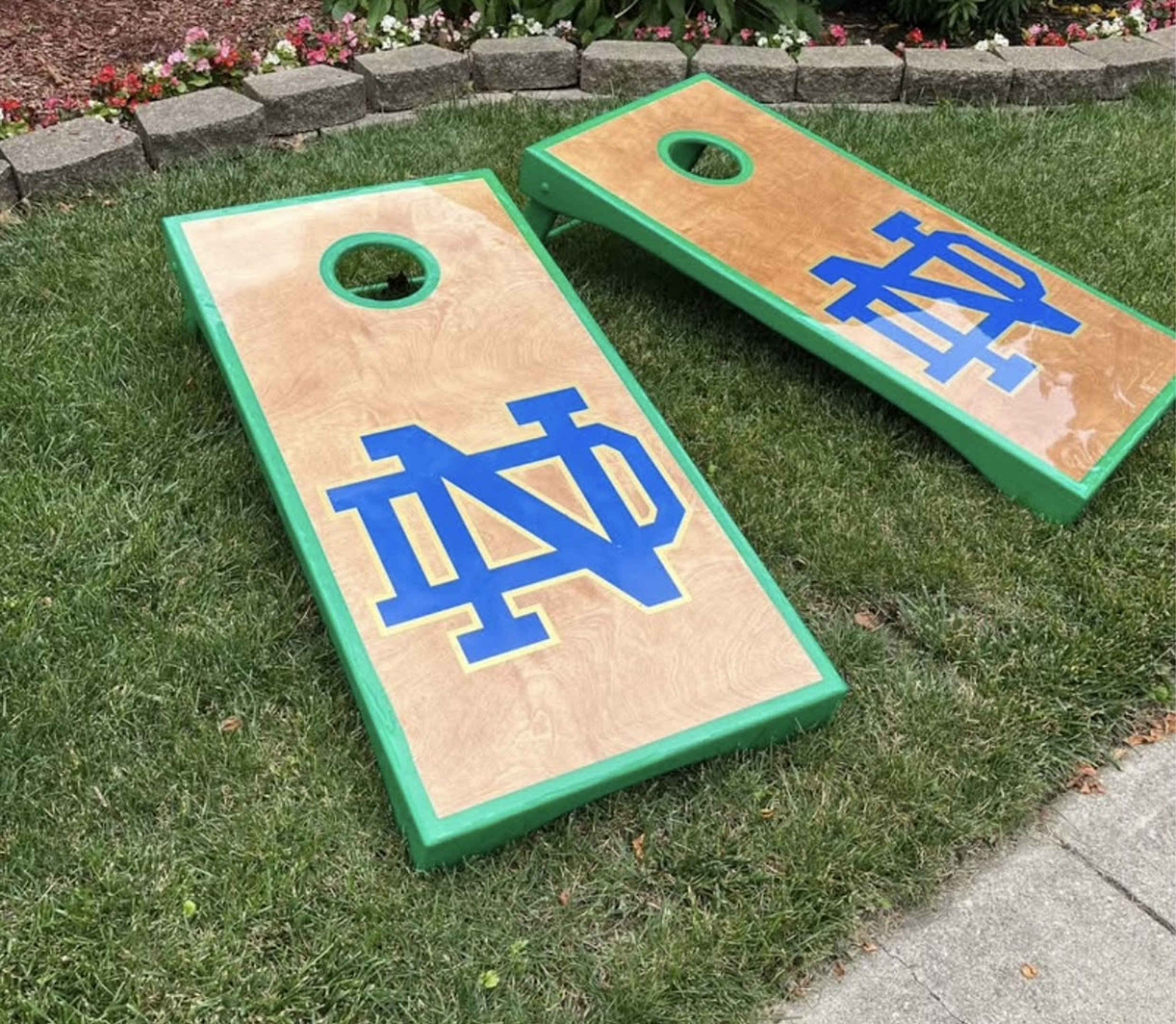 Game day fun! Challenge your friends and family to Notre Dame cornhole in our private, fenced backyard.
