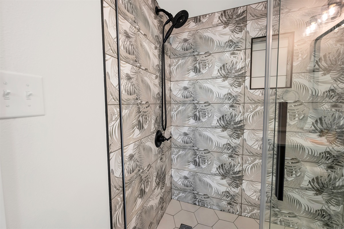 Amazing Renovated Walk In Tiled Shower in 2nd Bathroom
