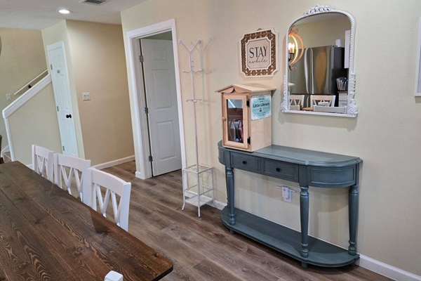 Feel free to borrow a book from our little library, or bring a book to swap.