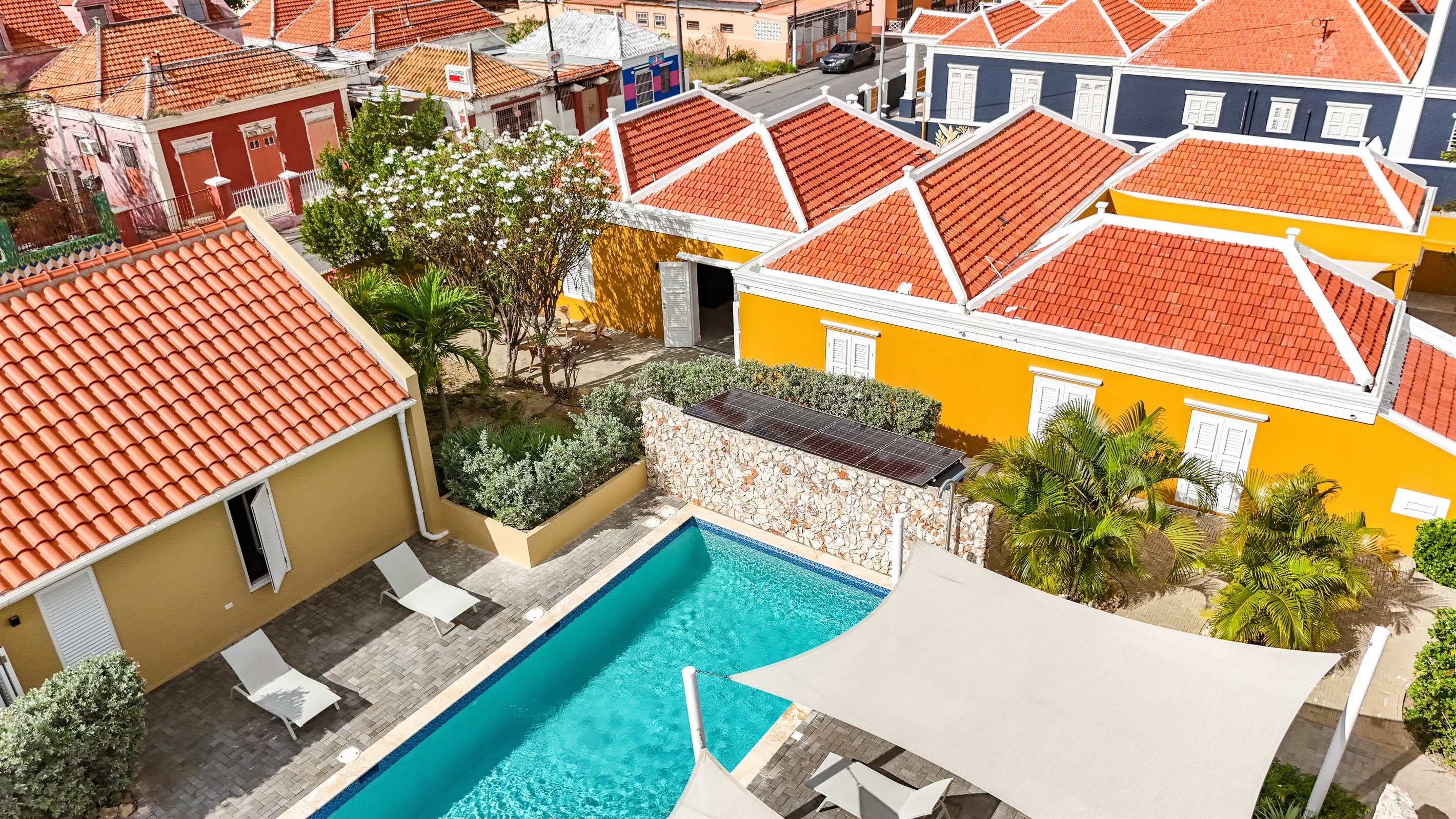 Heritage City Villa – Aerial view of the west side