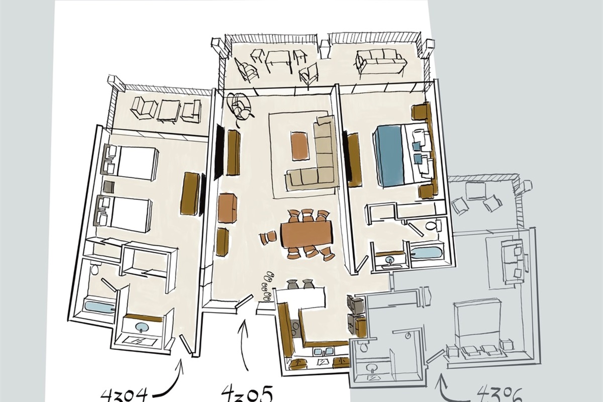 Flexible Hale i Lani floorplan perfect for couples, families, and groups