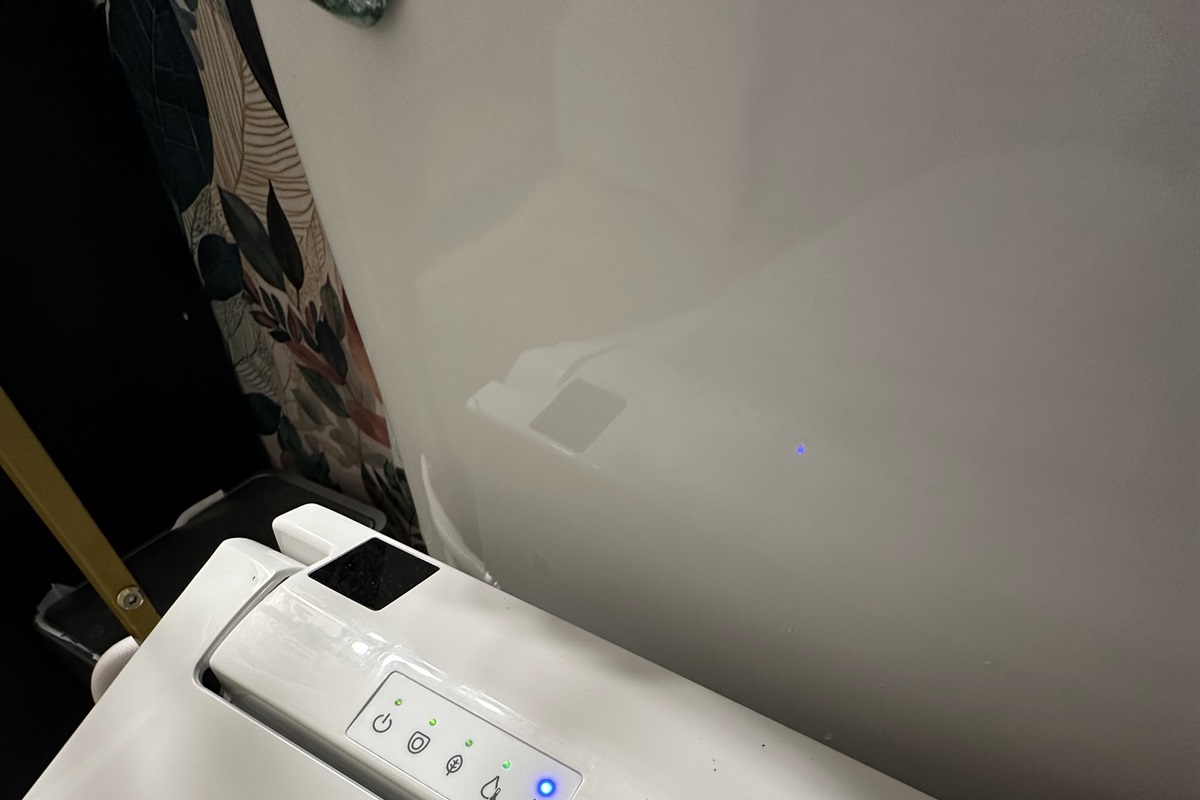 Toto bidet with heated seat and air drying feature!