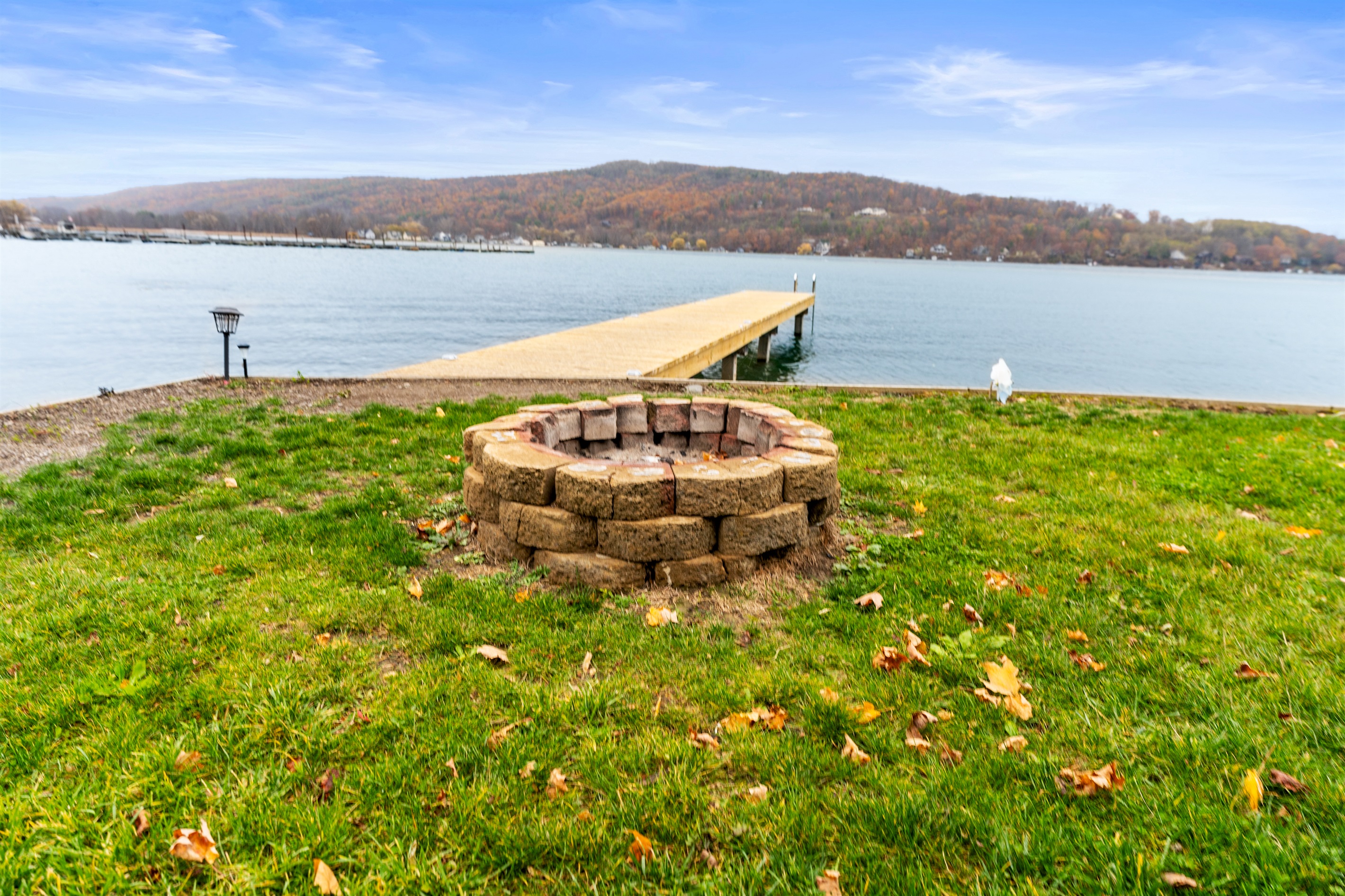 Lakeside fire pit