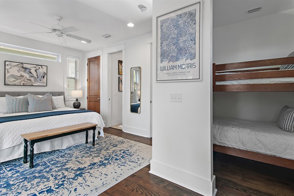 2nd floor master suite #2, with bunks area