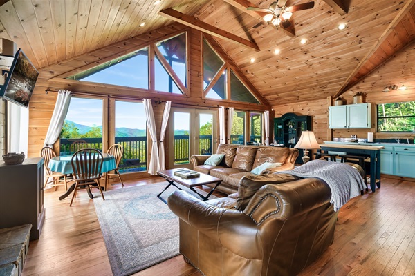 Cozy open concept living area