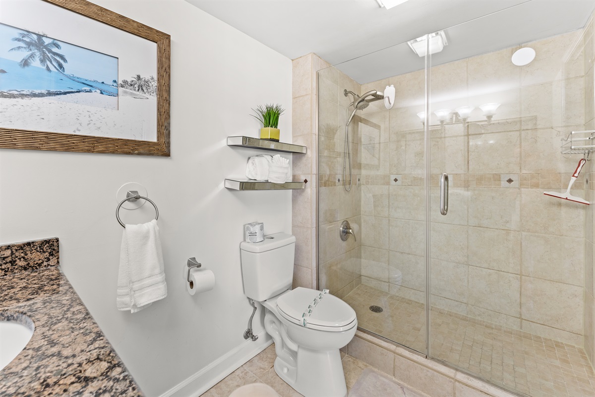 Beautiful Main bath with tiled stand alone shower