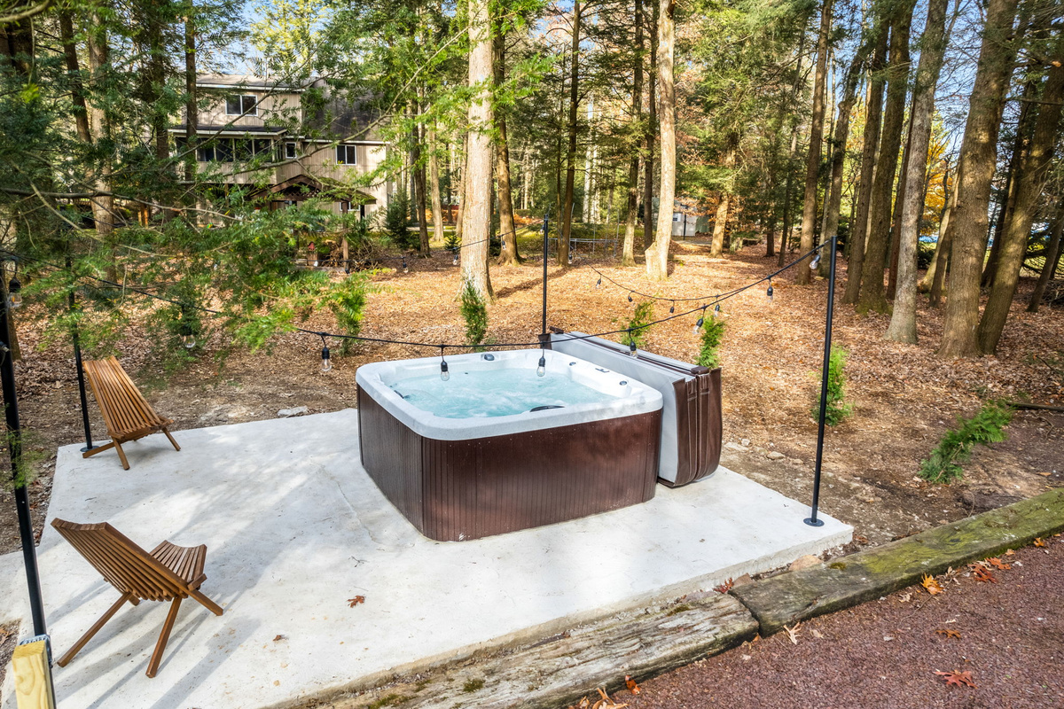 Imagine soaking in the hot tub as gentle snowflakes begin to fall - it's a truly magical experience!