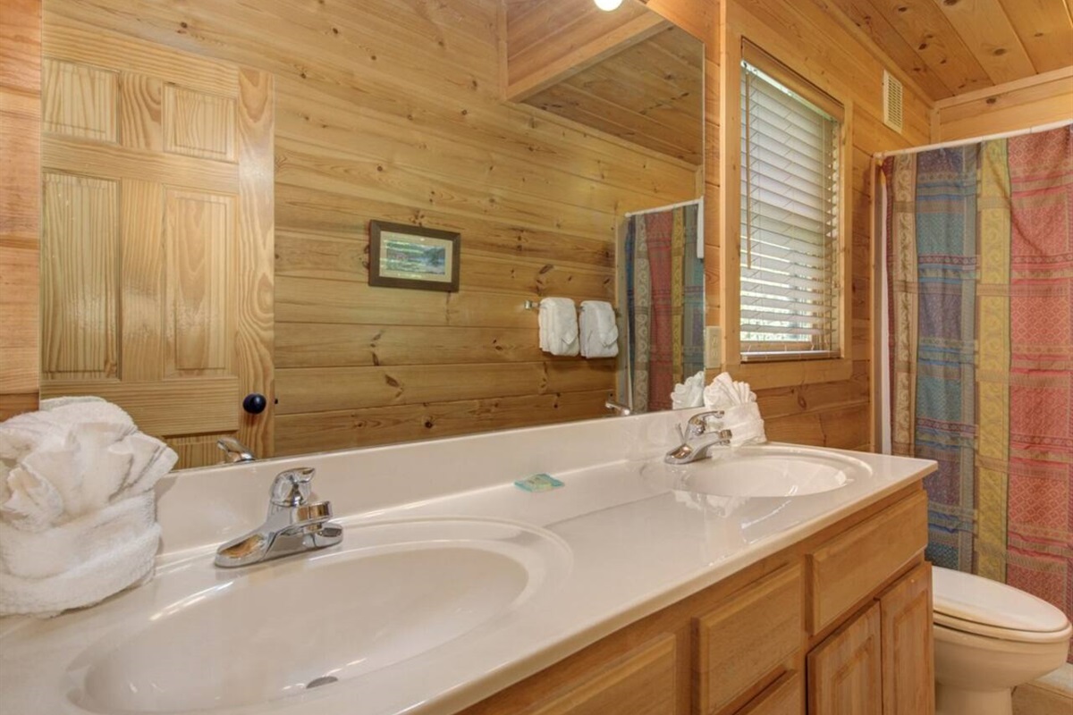 Top level, Master bathroom