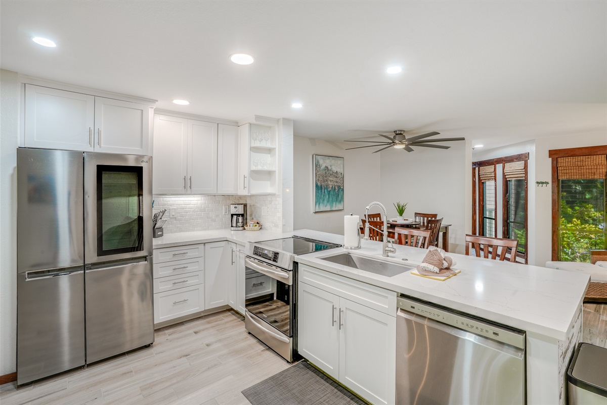 Fully stocked kitchen