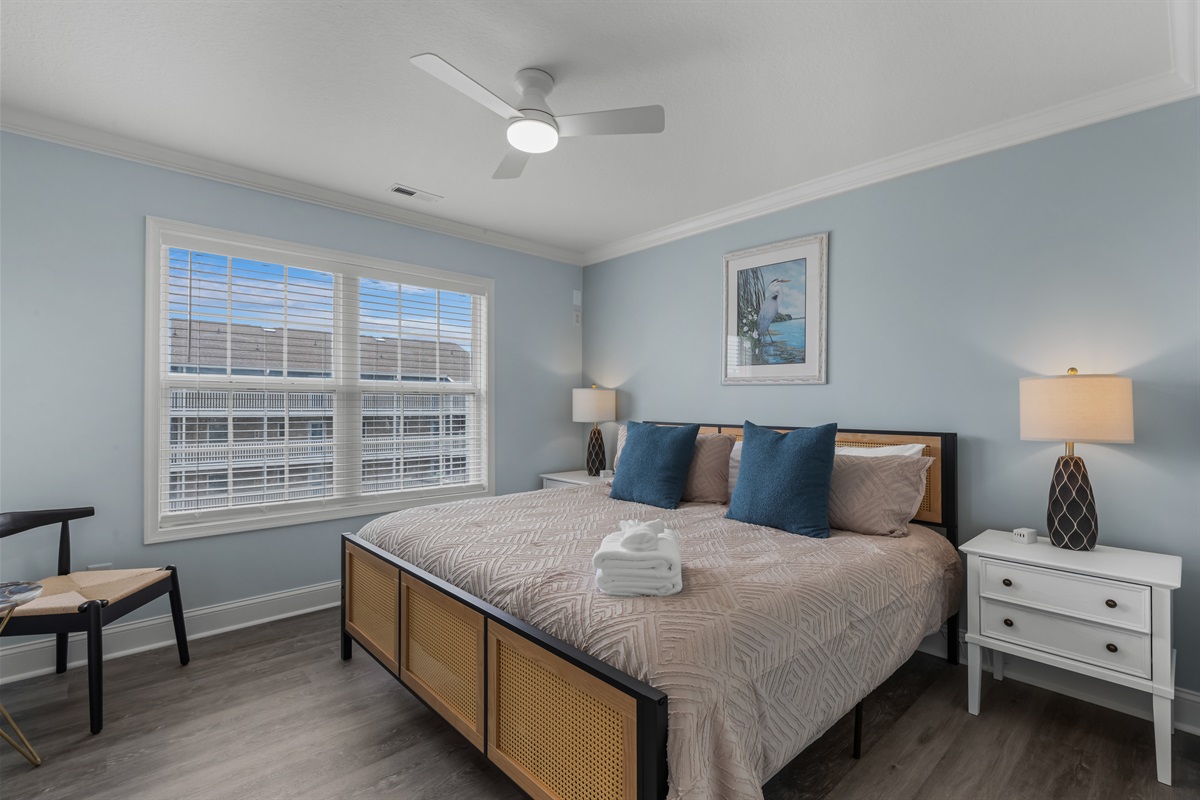 Bedroom 3 upstairs. King bed. Private bathroom