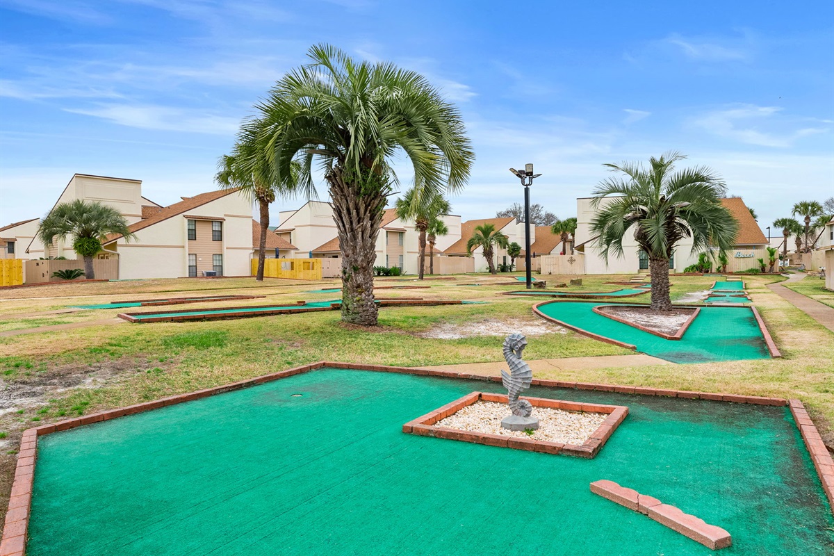 The resort offers 2 gated entrances, grills, 4 pools, tennis courts, hot tub, mini golf and more!