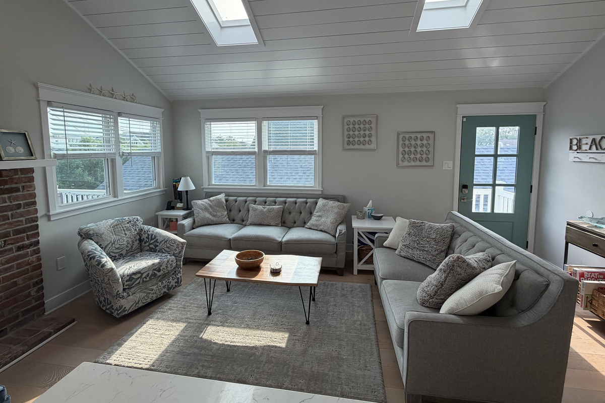 Living room area with plush seating