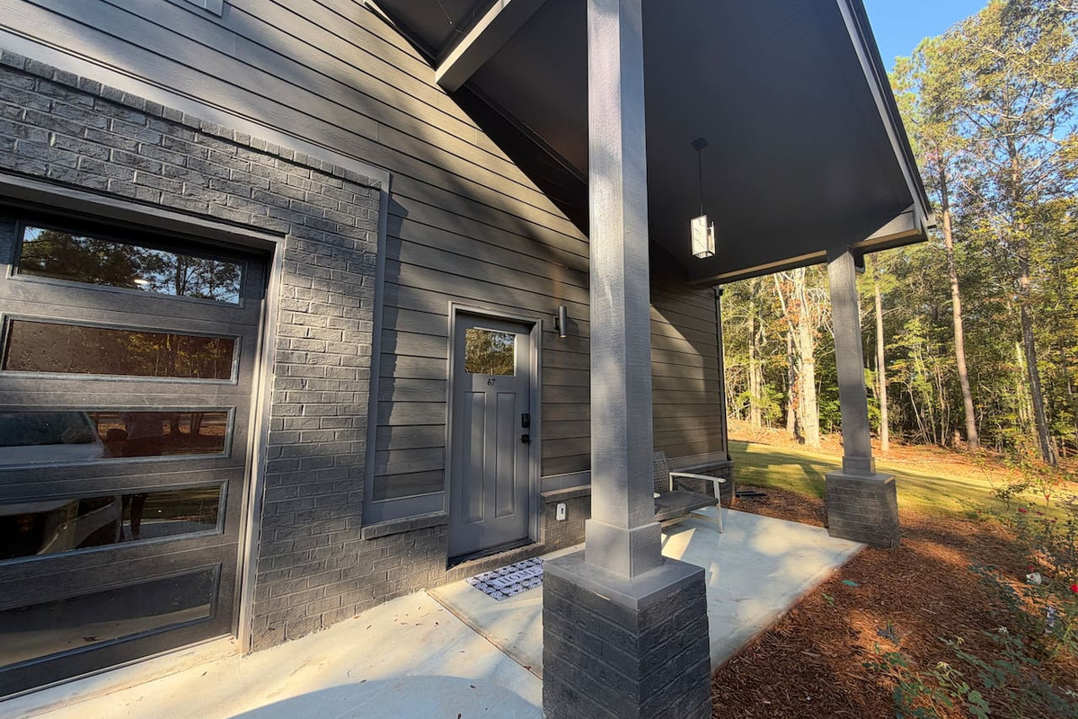Front door and entry way