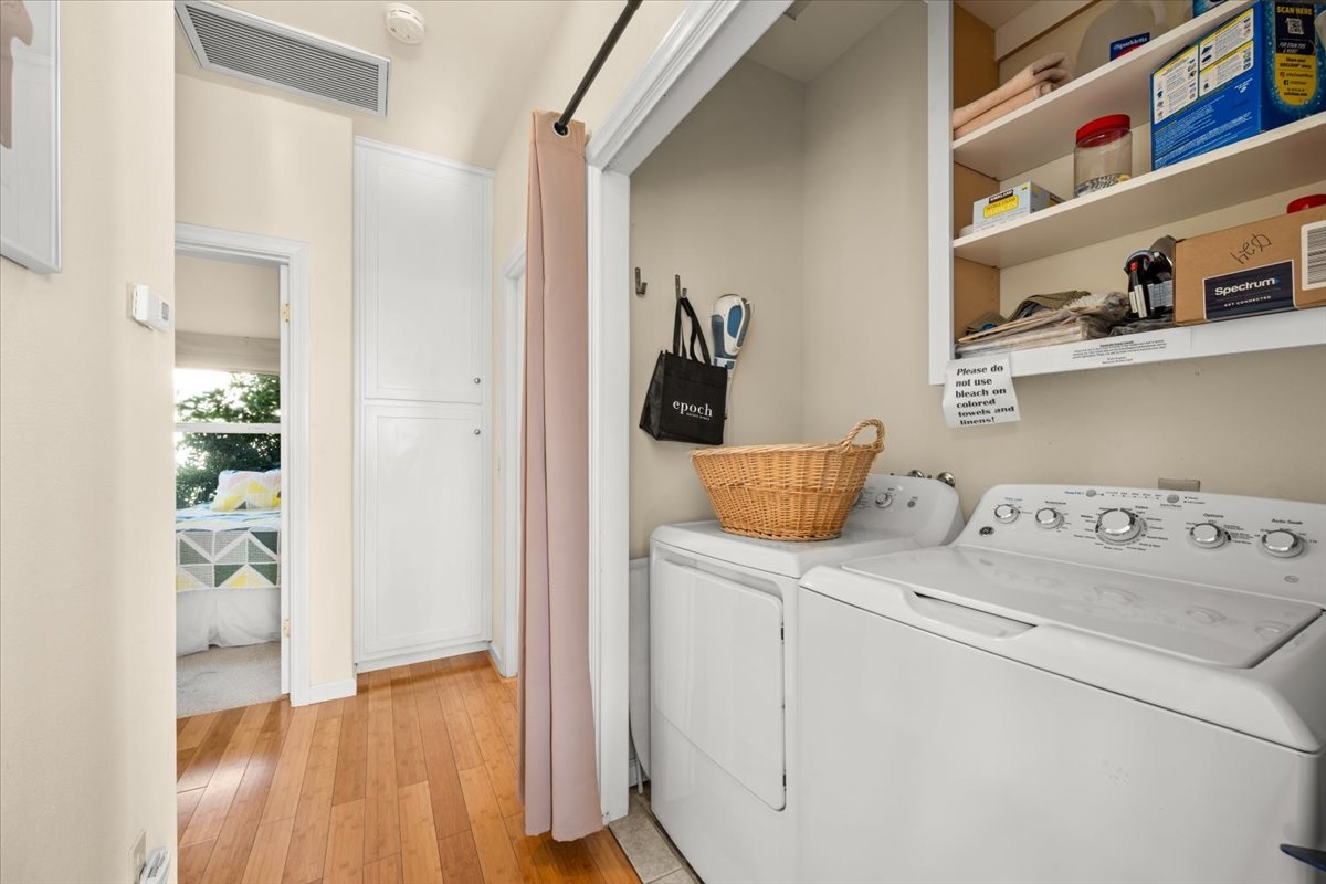 Laundry area in hall