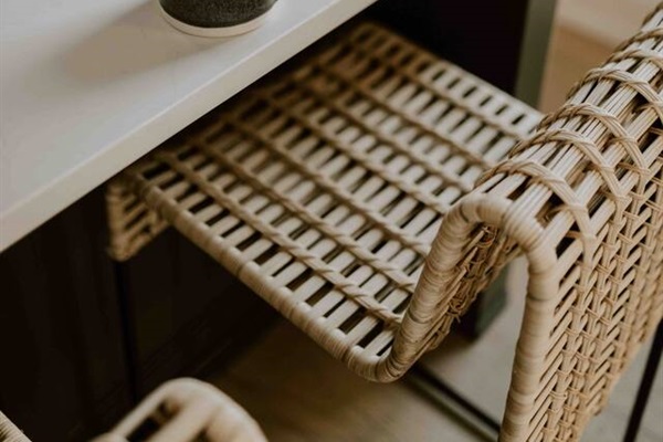 Morning coffee at the kitchen island