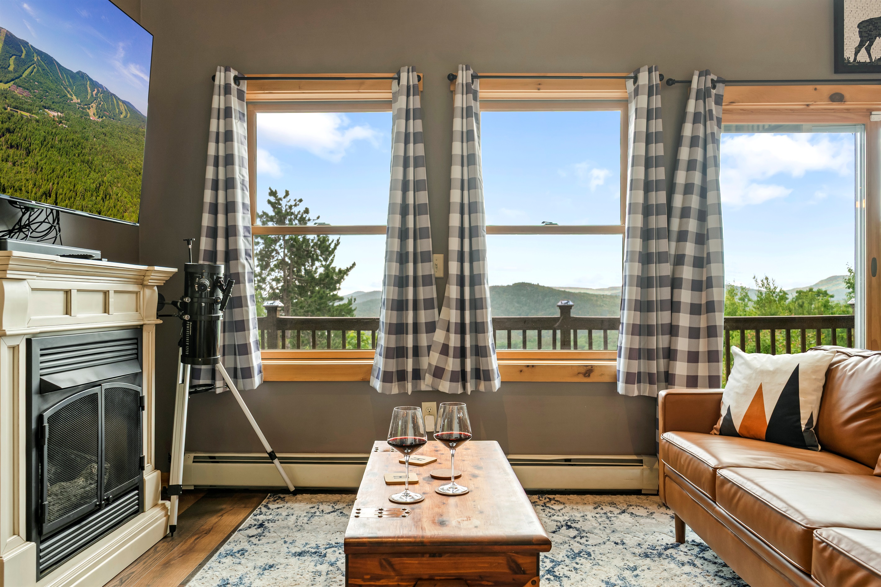 Unwind in the living room and enjoy the views.
